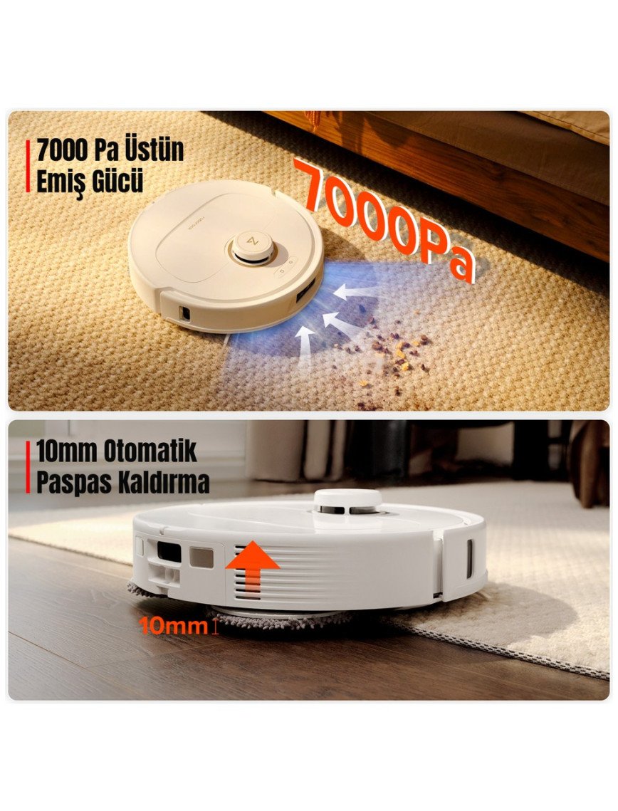 Roborock Qrevo MaxV Akıllı Robot Süpürge Beyaz
